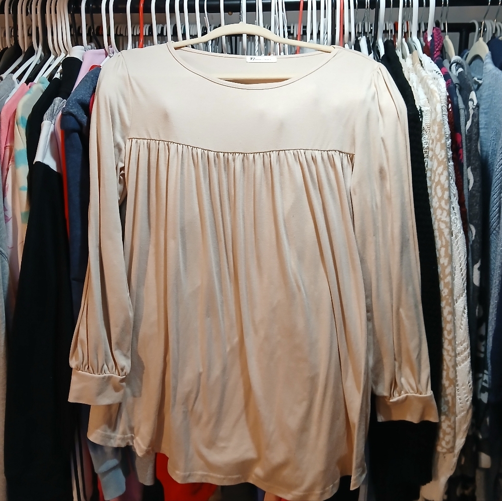 3 For $15 Chic Beige Women's Tunic Top